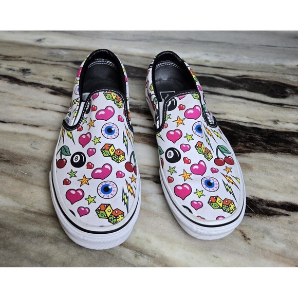 Rare Limited Ed. Unisex Vans W 8.5 M 7 Dice Cherry 8 Ball Bolt Skate Unique - Picture 2 of 10
